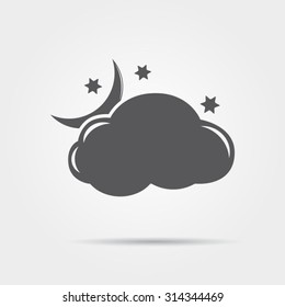 Partly cloudy night - weather icon