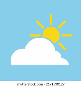 Partly Cloudy Symbol Weather Logo Vector Stock Vector (Royalty Free ...