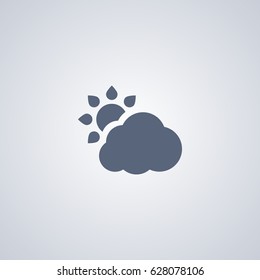 Partly cloudy vector icon
