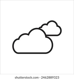 partly cloudy vector icon line template