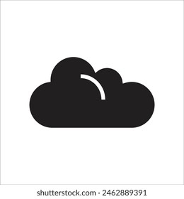 partly cloudy vector icon line template