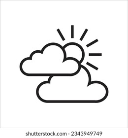 partly cloudy vector icon new icon 