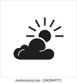 partly cloudy vector icon new icon 