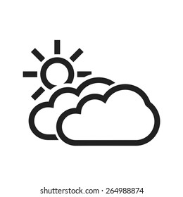 Partly Cloudy vector image to be used in web applications, mobile applications, and print media.