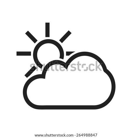 Partly Cloudy vector image to be used in web applications, mobile applications, and print media.