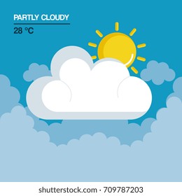 partly cloudy weather icon
