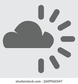 Partly cloudy weather icon, representing a mix of sun and clouds.