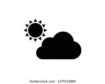 Partly cloudy weather icon vector illustration EPS10