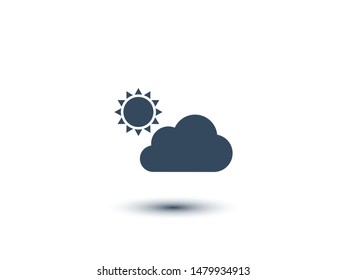 Partly cloudy weather icon vector illustration EPS10