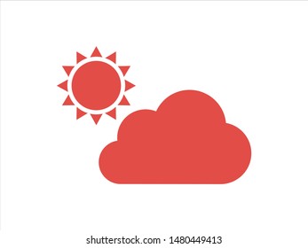Partly cloudy weather icon vector illustration EPS10