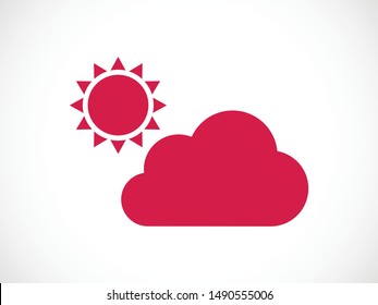 Partly cloudy weather icon vector illustration EPS10