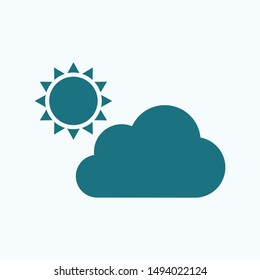 Partly cloudy weather icon vector illustration EPS10