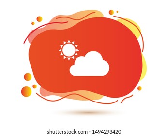 Partly cloudy weather icon vector illustration EPS10