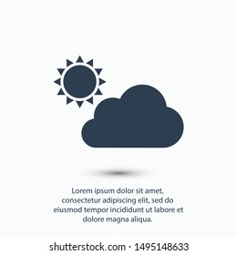 Partly cloudy weather icon vector illustration EPS10