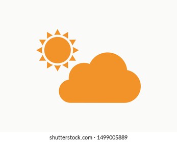 Partly cloudy weather icon vector illustration EPS10