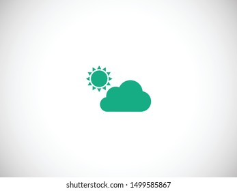 Partly cloudy weather icon vector illustration EPS10