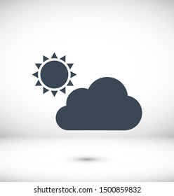 Partly cloudy weather icon vector illustration EPS10