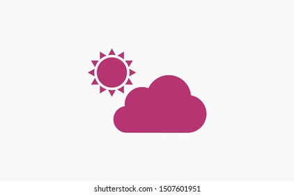 Partly cloudy weather icon vector illustration EPS10