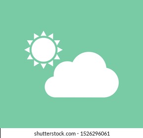 Partly cloudy weather icon vector illustration EPS10