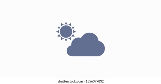 Partly cloudy weather icon vector illustration EPS10