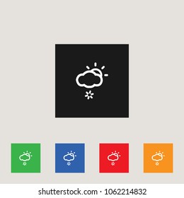 Partly sunny Icon, stock vector illustration, EPS10.
