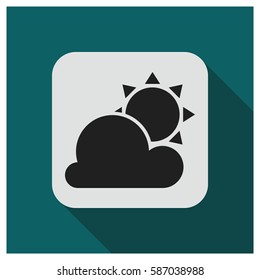 Partly sunny vector icon