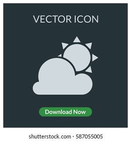 Partly sunny vector icon