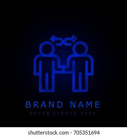 Partner blue chromium metallic logo