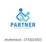 partner business logo creative design concept finance growth business people community