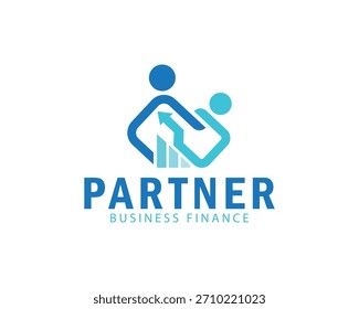 Logotipo de negocio de socios Concepto de diseño creativo Finanzas Crecimiento Gente de negocios Comunidad