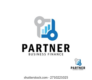 Logotipo de negocio de socios Concepto de diseño creativo Finanzas Crecimiento Gente de negocios Comunidad