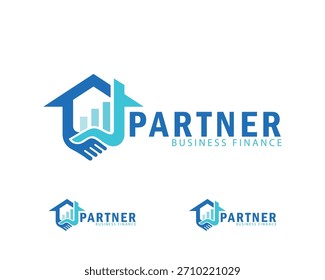 Logotipo de negocio de socios Concepto de diseño creativo Finanzas Crecimiento Gente de negocios Comunidad