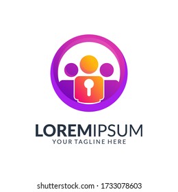 plantilla de diseño de logotipo colorido del asociado
