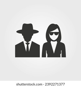 A partner in crime icon - Simple Vector Illustration