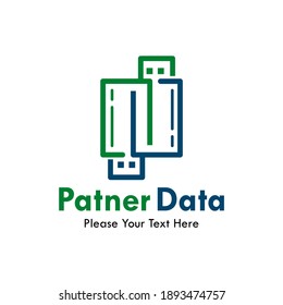 Partner data logo template illustration. there are flash disk
