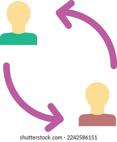 ilustración de intercambio de socios con estilo plano