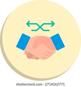 Icono de estilo de círculo plano de socio