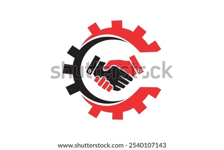 Partner Handshake Logo Industry  Vector Pro icon design Vector