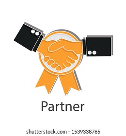 Partner icon concept on white background. Creative idea design for template, web page, presentation or mobile app.. Line vector illustration use for your project.