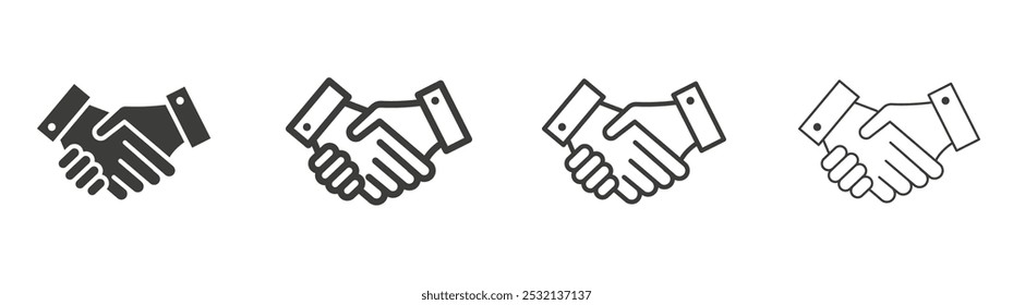 Partner icon in fill and three stroke sizes