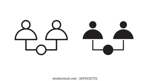 Colección de ilustraciones de iconos de socios. contorno de trazo editable y estilo plano