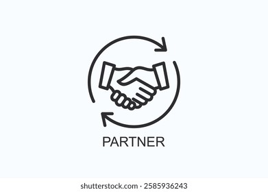 Partner Icon Or Logo Isolated Illustration