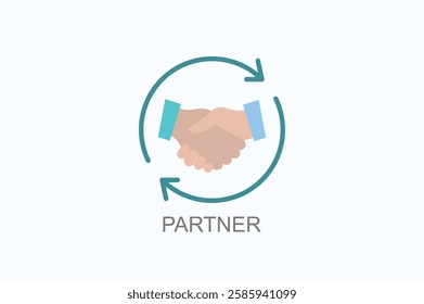 Partner Icon Or Logo Isolated Illustration