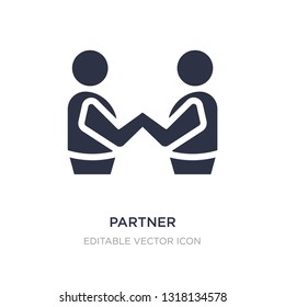partner icon on white background. Simple element illustration from Social media marketing concept. partner icon symbol design.