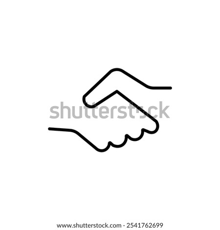 Partner icon Outline set in black and white color