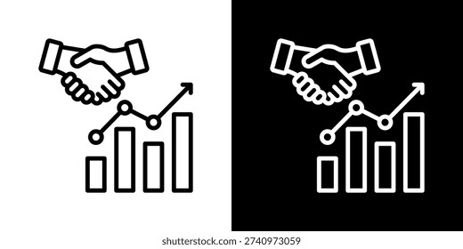 Partner Icon Set Vector Collection Isolated In Black And White