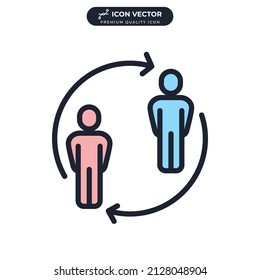 partner icon symbol template for graphic and web design collection logo vector illustration