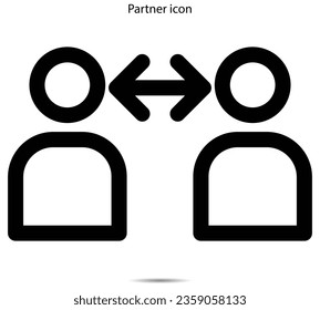 Partner icon vector illustration graphic on background
