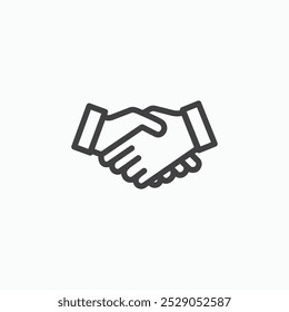 Conjunto de iconos de socios. Ilustración llena y de línea