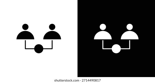 Diseño de silueta de Vector de iconos de socio. Ilustración de Diseño gráfico plano de Vector.